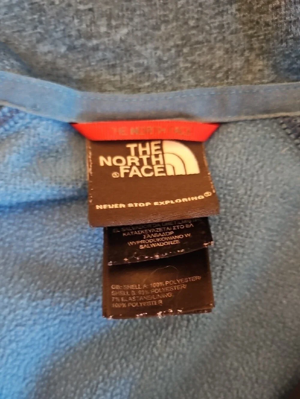 The North Face Men's Blue Zip-Neck Fleece Pullover
